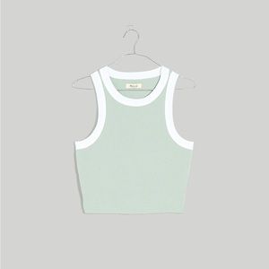 NWT Madewell Brightside Rib Cutaway Crop Tank